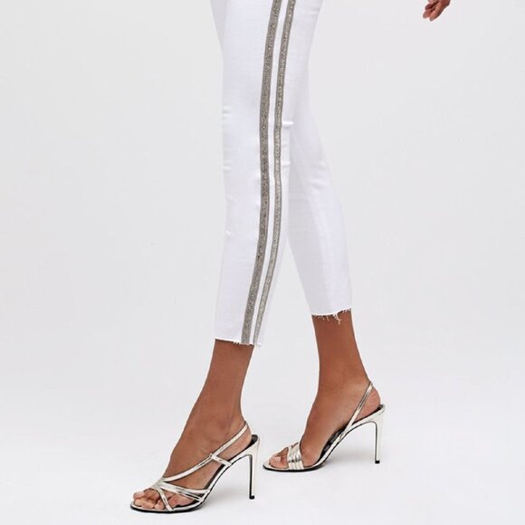 L'AGENCE Margot High Rise Double Crystal in Blanc - Picture 4 of 4
